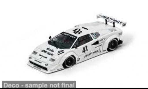 Lamborghini Countach 1/64 INNO64 weiss/schwarz Liberty Walk 1:64