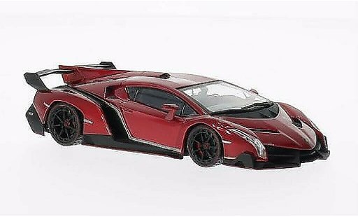 Lamborghini Veneno Coupe 1/43 Kyosho rot mit rotem Dekorstreifen modellautos