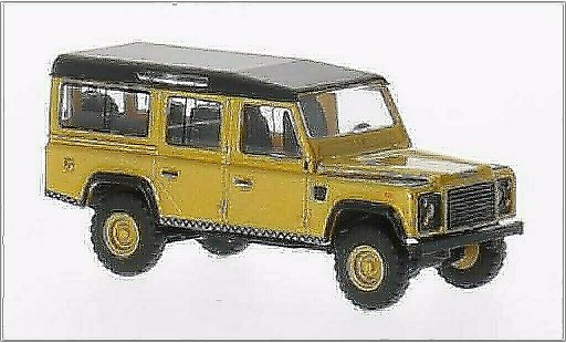 Land Rover Defender Base 1/87 Busch mettalic gold/matt-schwarz modellautos