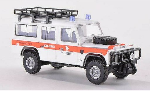 Land Rover Defender Base 1/87 Busch mit Dachgepacktrager DLRG 1983 modellautos