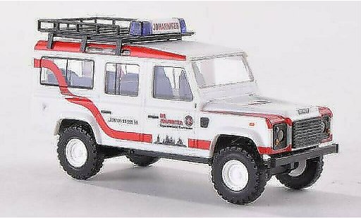 Land Rover Defender Base 1/87 Busch mit Dachgepacktrager Johanniter 1983 modellautos