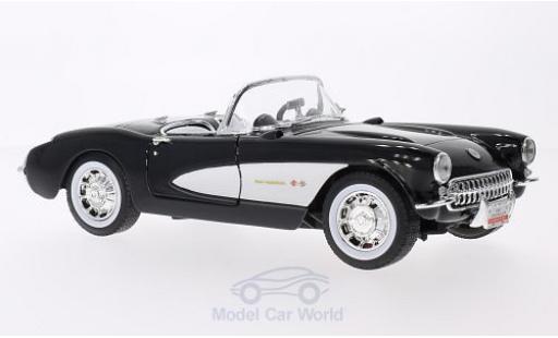 Modellautos Chevrolet Corvette 1/18 Lucky Die Cast schwarz/weiss 1957 Chevrolet Corvette 1/18 Lucky Die Cast schwarz/weiss 1957 modellautos