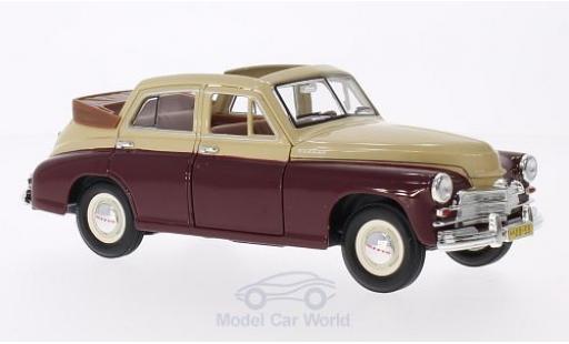 Gaz M20 1/18 Lucky Die Cast GAZ Pobeda Cabrio-Limousine rot/beige modellautos