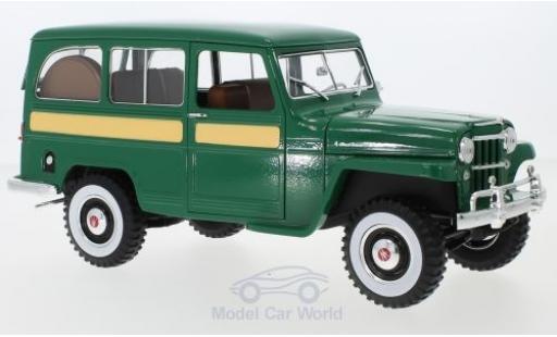 Modellautos Jeep Willys 1/18 Lucky Die Cast Station Wagon grün 1955 Jeep Willys 1/18 Lucky Die Cast Station Wagon grün 1955 modellautos
