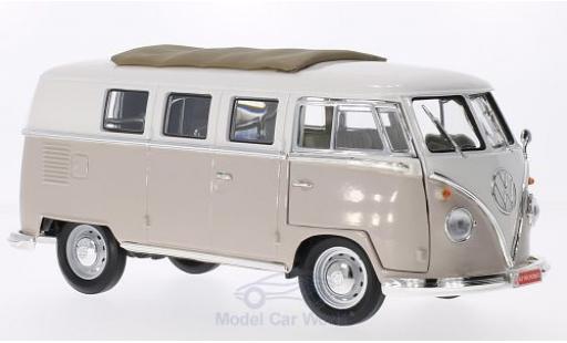 Modellautos Volkswagen T1 B 1/18 Lucky Die Cast Microbus mit Faltdach beige/weiss 1962 Volkswagen T1 B 1/18 Lucky Die Cast Microbus mit Faltdach beige/weiss 1962 modellautos