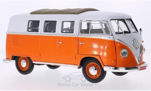 Modellautos Volkswagen T1 1/18 Lucky Die Cast Microbus orange/weiss 1962 Faltdach mit Funktion Volkswagen T1 1/18 Lucky Die Cast Microbus orange/weiss 1962 Faltdach mit Funktion modellautos