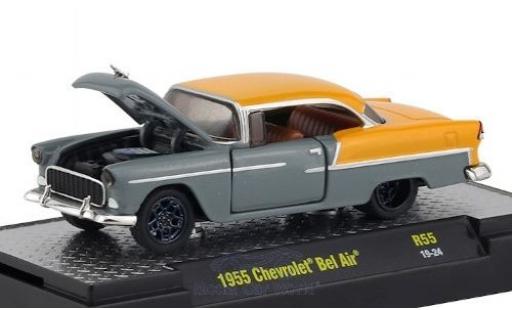Modellautos Chevrolet Bel Air 1/64 M2 Machines mettalic grau/matt-gelb 1955 Chevrolet Bel Air 1/64 M2 Machines mettalic grau/matt-gelb 1955 modellautos