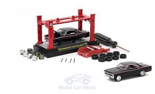 Chevrolet Nova 1/64 M2 Machines Foose Cherry schwarz 1967 Model-Kit Bausatz inklusive 4 Ersatzrädern modellautos