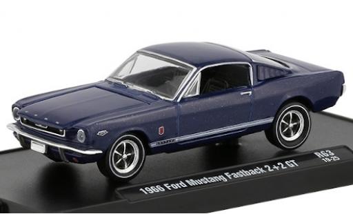 Modellautos Ford Mustang 1/64 M2 Machines Fastback 2+2 GT mettalic blau 1966 Ford Mustang 1/64 M2 Machines Fastback 2+2 GT mettalic blau 1966 modellautos