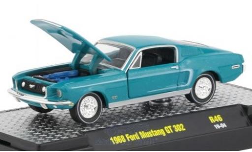 Modellautos Ford Mustang 1/64 M2 Machines GT 302 türkis/schwarz 1968 Ford Mustang 1/64 M2 Machines GT 302 türkis/schwarz 1968 modellautos