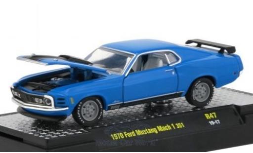 Modellautos Ford Mustang 1/64 M2 Machines Mach 1 351 blau/matt-schwarz 1970 Ford Mustang 1/64 M2 Machines Mach 1 351 blau/matt-schwarz 1970 modellautos