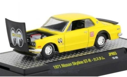 Nissan Skyline 1/64 M2 Machines GT-R gelb/schwarz 1971 modellautos