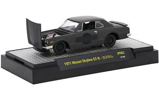 Nissan Skyline 1/64 M2 Machines GT-R matt-schwarz RHD 1971 modellautos