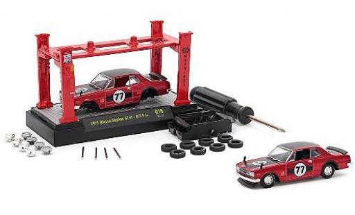 Nissan Skyline 1/64 M2 Machines GT-R rot 1971 Model-Kit Kit y compris les 4 Ersatzrädern modellautos