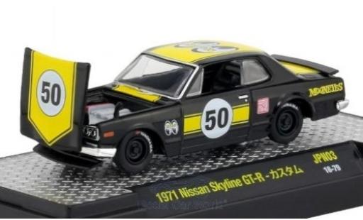 Nissan Skyline 1/64 M2 Machines GT-R schwarz/gelb 1971 modellautos