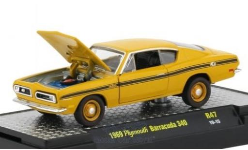 Modellautos Plymouth Barracuda 1/64 M2 Machines 340 gelb/Dekor 1969 Plymouth Barracuda 1/64 M2 Machines 340 gelb/Dekor 1969 modellautos