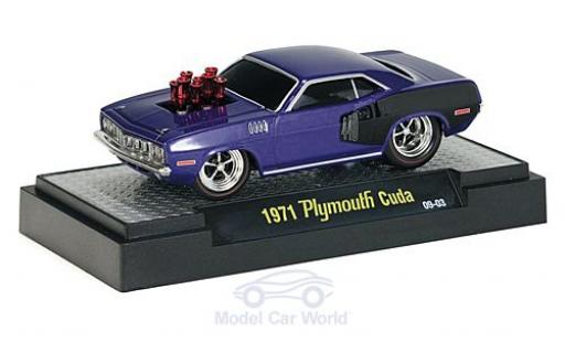 Modellautos Plymouth Cuda 1971 1/64 M2 Machines 440 Tuning mettalic lila 1971 Plymouth Cuda 1971 1/64 M2 Machines 440 Tuning mettalic lila 1971 modellautos