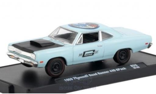 Modellautos Plymouth Road Runner 1/64 M2 Machines 440 GPack blau/schwarz 1969 Plymouth Road Runner 1/64 M2 Machines 440 GPack blau/schwarz 1969 modellautos