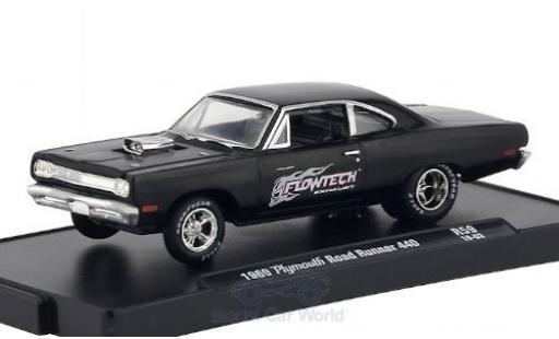 Modellautos Plymouth Road Runner 1/64 M2 Machines 440 schwarz/Dekor Flowtech Exhaust 1969 Plymouth Road Runner 1/64 M2 Machines 440 schwarz/Dekor Flowtech Exhaust 1969 modellautos