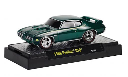 Modellautos Pontiac GTO 1/64 M2 Machines mettalic grün 1969 Capot avec fonction Ground Pounders Pontiac GTO 1/64 M2 Machines mettalic grün 1969 Capot avec fonction Ground Pounders modellautos
