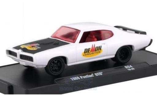 Modellautos Pontiac GTO 1/64 M2 Machines weiss/schwarz 1969 Pontiac GTO 1/64 M2 Machines weiss/schwarz 1969 modellautos