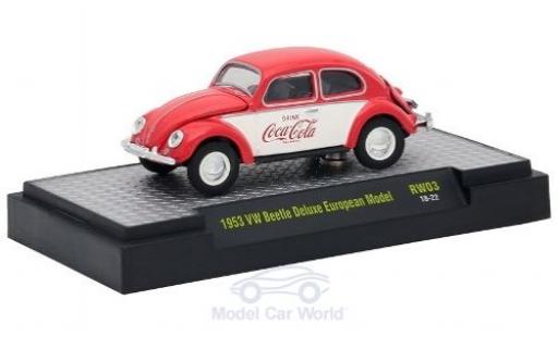 Modellautos Volkswagen Beetle 1/64 M2 Machines Deluxe European Model rot/weiss Coca Cola 1953 Volkswagen Beetle 1/64 M2 Machines Deluxe European Model rot/weiss Coca Cola 1953 modellautos