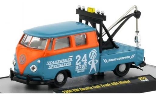 Modellautos Volkswagen T1 1/64 M2 Machines Double Cab Tow Truck blau/orange 1960 Volkswagen T1 1/64 M2 Machines Double Cab Tow Truck blau/orange 1960 modellautos