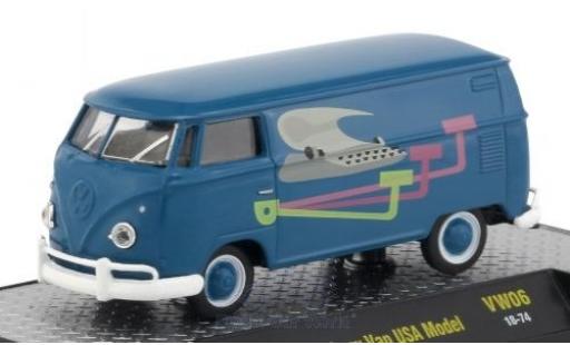 Modellautos Volkswagen T1 1/64 M2 Machines Kastenwagen blau/Dekor 1960 USA-Version Volkswagen T1 1/64 M2 Machines Kastenwagen blau/Dekor 1960 USA-Version modellautos