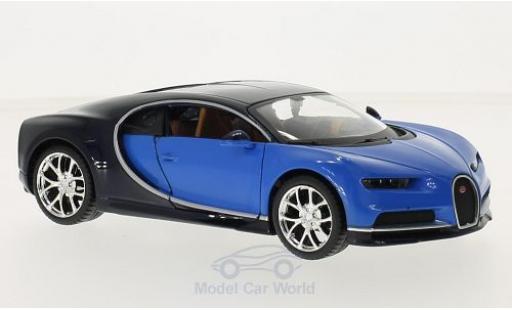 Modellautos Bugatti Chiron 1/24 Maisto blau/blau 2016 Bugatti Chiron 1/24 Maisto blau/blau 2016 modellautos