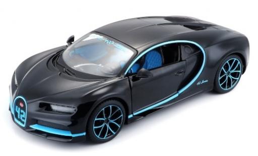 Modellautos Bugatti Chiron 1/24 Maisto Zero-400-Zero schwarz/blau 2018 Bugatti Chiron 1/24 Maisto Zero-400-Zero schwarz/blau 2018 modellautos