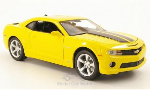 Chevrolet Camaro RS 1/18 Maisto SS RS gelb 2010 mit schwarzen Streifen modellautos