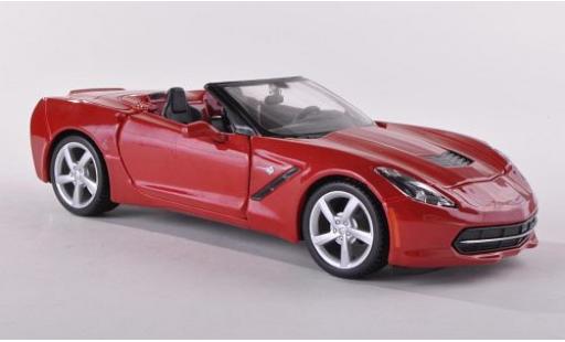 Modellautos Chevrolet Corvette 1/24 Maisto Stingray (C7) Cabrio mettalic rot 2014 Chevrolet Corvette 1/24 Maisto Stingray (C7) Cabrio mettalic rot 2014 modellautos