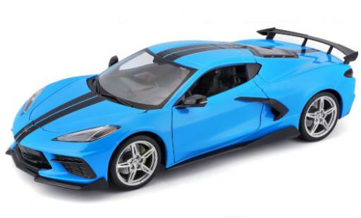 Chevrolet Corvette 1/18 Maisto Stingray (C8) blau/schwarz 2020 modellautos