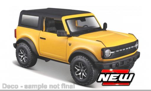 Ford Bronco 1/24 Maisto Badlands gelb/matt-schwarz 2021 1:24 modellautos