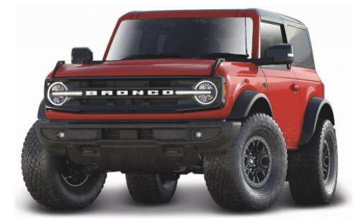 Ford Bronco 1/18 Maisto Wildtrak rot/matt-schwarz 2021 modellautos
