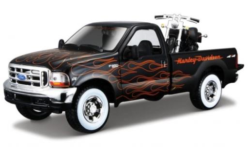 Modellautos Ford F-350 1/24 Maisto Super Duty matt-schwarz/Dekor Harley-Davidson 1:27 avec FXSTB Night Train Ford F-350 1/24 Maisto Super Duty matt-schwarz/Dekor Harley-Davidson 1:27 avec FXSTB Night Train modellautos