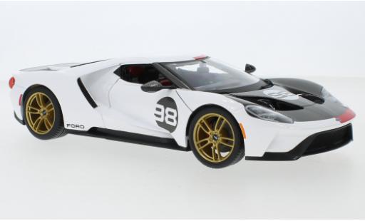 Ford GT 1/18 Maisto Heritage Edition weiss/Dekor 2021 No.98 modellautos