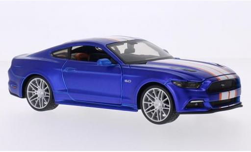 Modellautos Ford Mustang 1/24 Maisto GT Custom Tuning matt-blau/Dekor 2015 Ford Mustang 1/24 Maisto GT Custom Tuning matt-blau/Dekor 2015 modellautos
