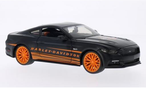 Modellautos Ford Mustang 1/24 Maisto GT matt-schwarz/orange Harley-Davidson 2015 Ford Mustang 1/24 Maisto GT matt-schwarz/orange Harley-Davidson 2015 modellautos