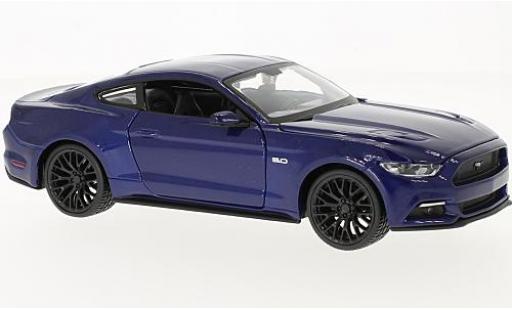 Modellautos Ford Mustang 1/24 Maisto GT mettalic blau 2015 sans Vitrine Ford Mustang 1/24 Maisto GT mettalic blau 2015 sans Vitrine modellautos