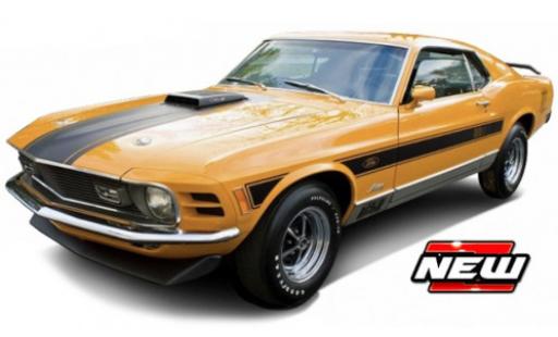 Ford Mustang 1/18 Maisto Mach 1 orange/schwarz 1970 modellautos