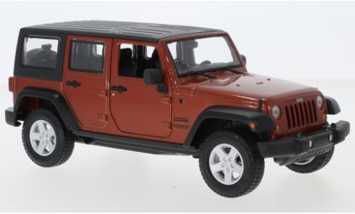 Modellautos Jeep Wrangler 1/24 Maisto Limited mettalic orange 2015 Jeep Wrangler 1/24 Maisto Limited mettalic orange 2015 modellautos