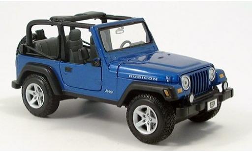 Modellautos Jeep Wrangler 1/24 Maisto Rubicon mettalic blau sans Vitrine Jeep Wrangler 1/24 Maisto Rubicon mettalic blau sans Vitrine modellautos