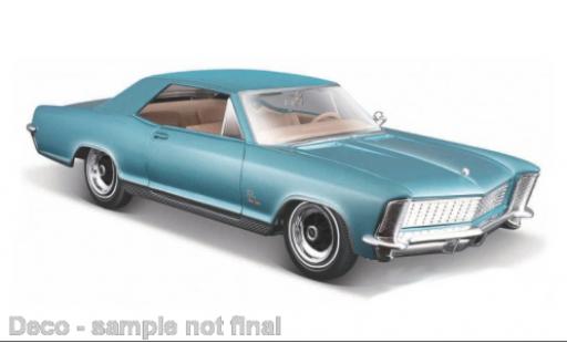 Buick Riviera 1/24 Maisto metallise bleu clair/noire 1965 modellautos