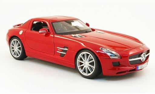 Modellautos Mercedes SLS 1/18 Maisto AMG (C197) mettalic rot 2010 Mercedes SLS 1/18 Maisto AMG (C197) mettalic rot 2010 modellautos