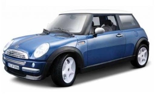 Modellautos Mini Cooper 1/24 Maisto mettalic blau/weiss Mini Cooper 1/24 Maisto mettalic blau/weiss modellautos