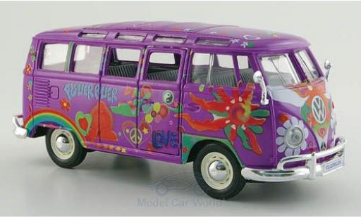 Modellautos Volkswagen T1 B 1/24 Maisto Samba Bus lila/Dekor Hippie Massstab 1:25 Volkswagen T1 B 1/24 Maisto Samba Bus lila/Dekor Hippie Massstab 1:25 modellautos