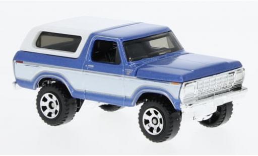 Ford Bronco 1/64 Matchbox metallise blau/weiss 1978 1:64 modellautos