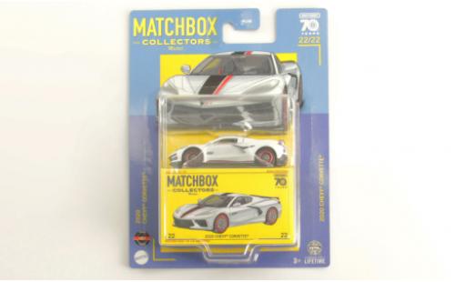 Modellautos Chevrolet Corvette 1/64 Matchbox (C8) blanche 2020 Chevrolet Corvette 1/64 Matchbox (C8) blanche 2020 modellautos