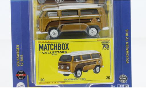 Volkswagen T2 1/64 Matchbox bus metallise beige/Décorer modellautos